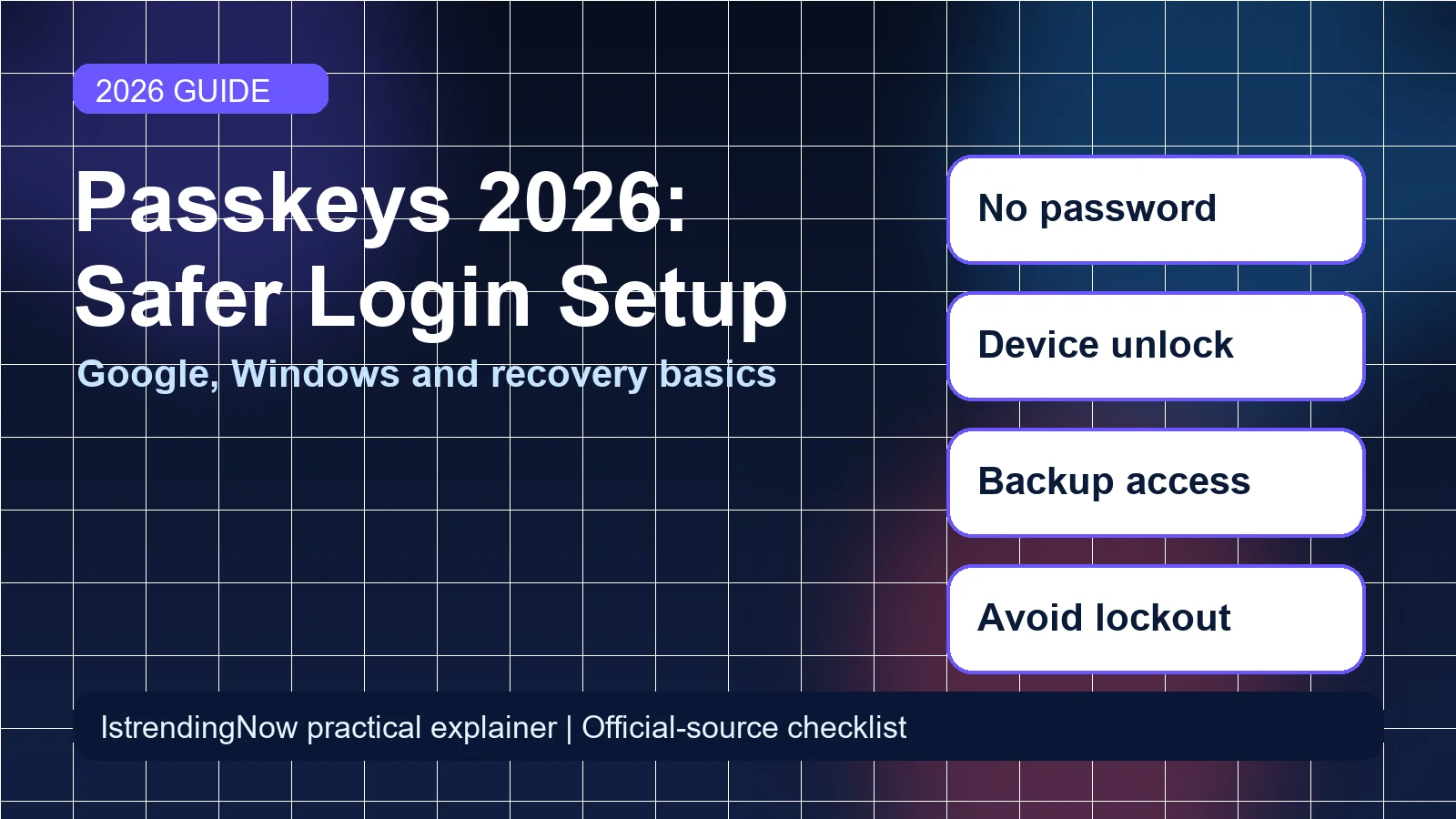Editorial image for Passkeys 2026: How to set them up without locking yourself out