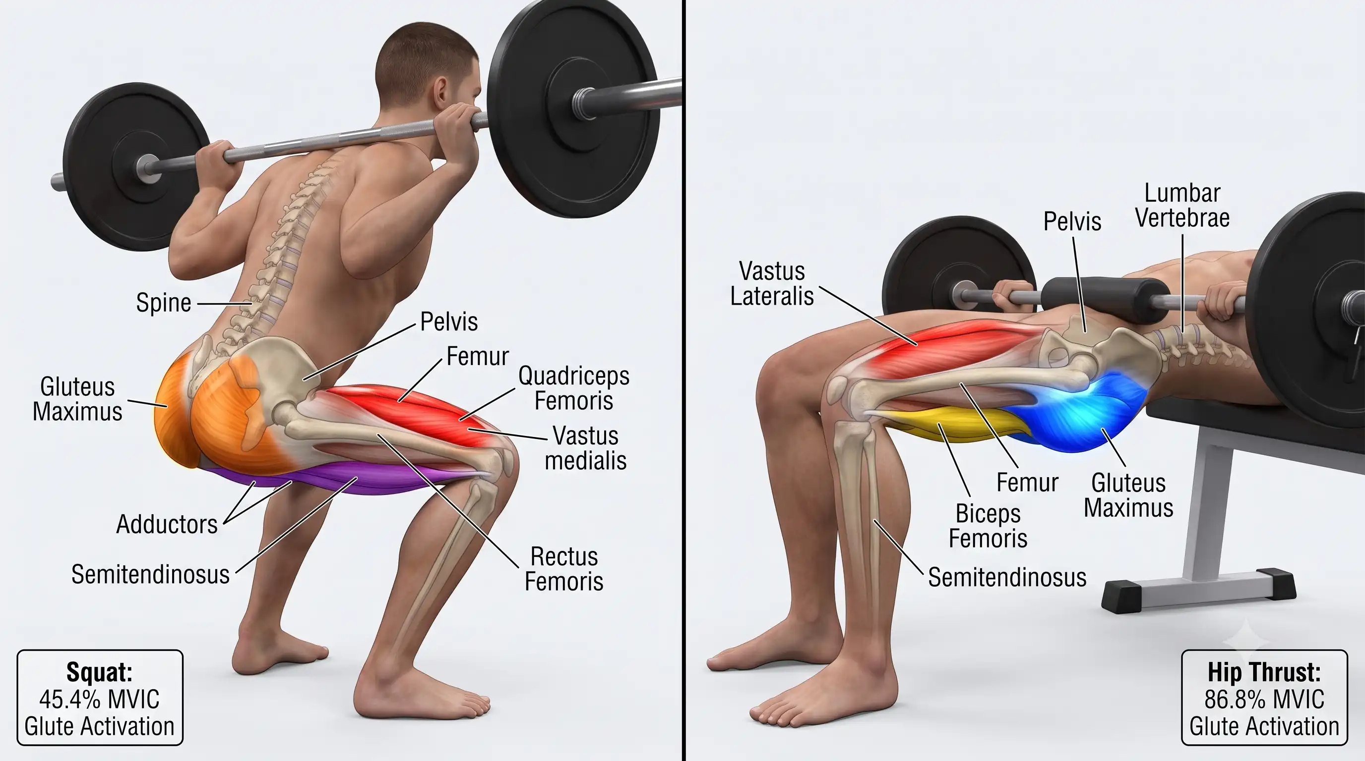 Editorial image for Hip Thrust vs Squat: Which Builds Glutes Better? Science Guide