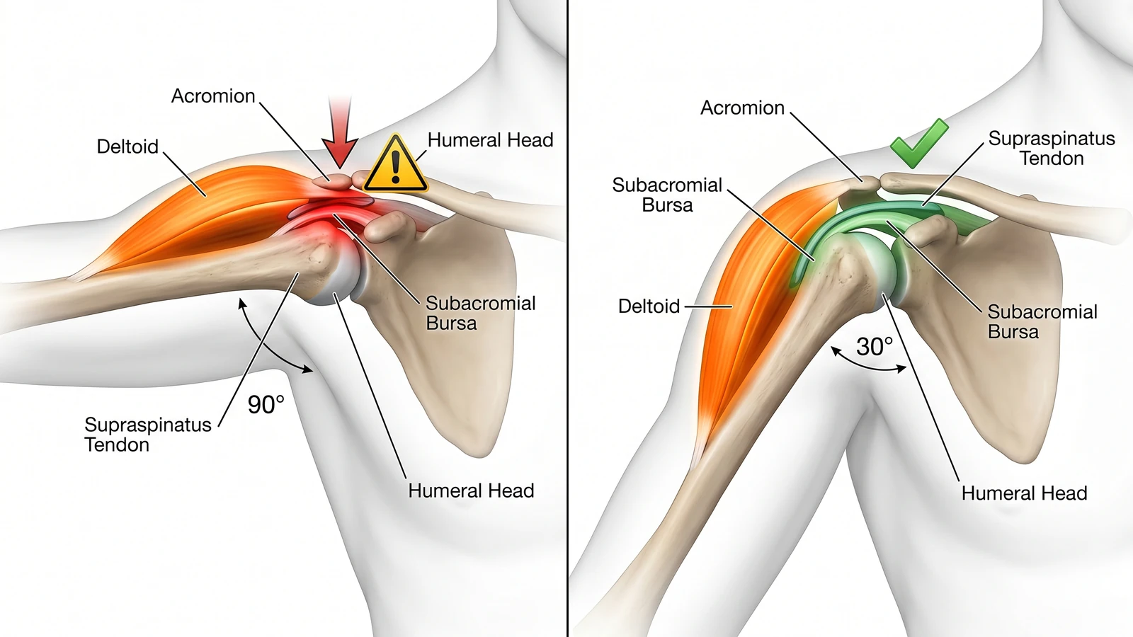 Anatomy comparison of frontal plane and scapular plane lateral raise shoulder mechanics