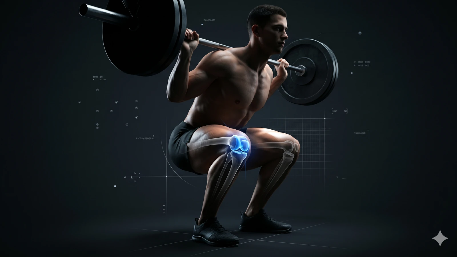 Squat depth comparison showing parallel and deep squat positions