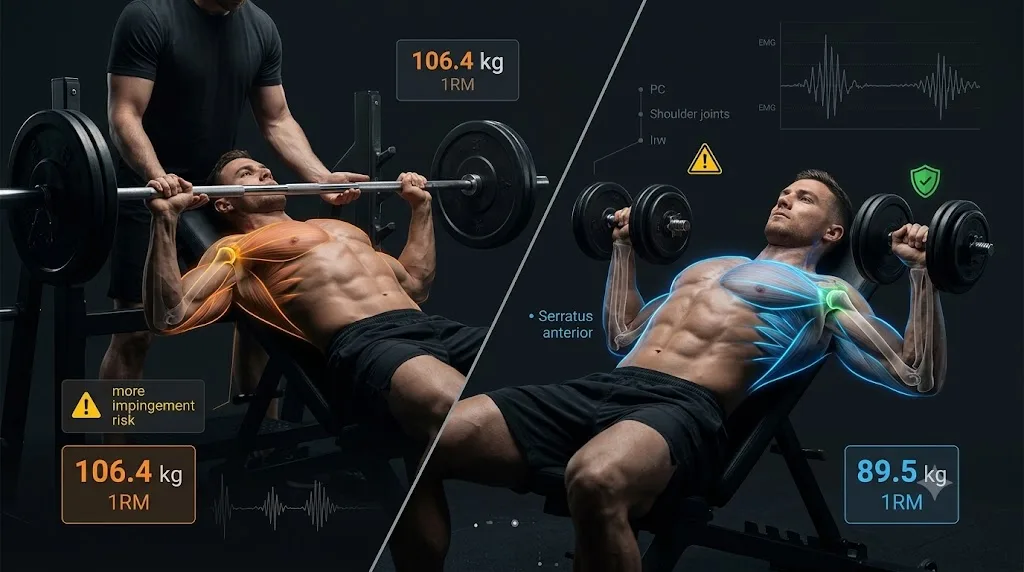 Dumbbell Press vs Barbell Bench Press: Chest Growth and Shoulder Comfort
