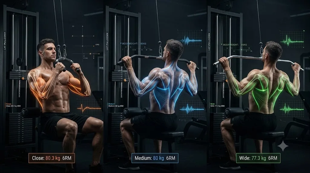 Lat Pulldown Grip Width: Wide, Medium and Close Grip Compared – What Science Says