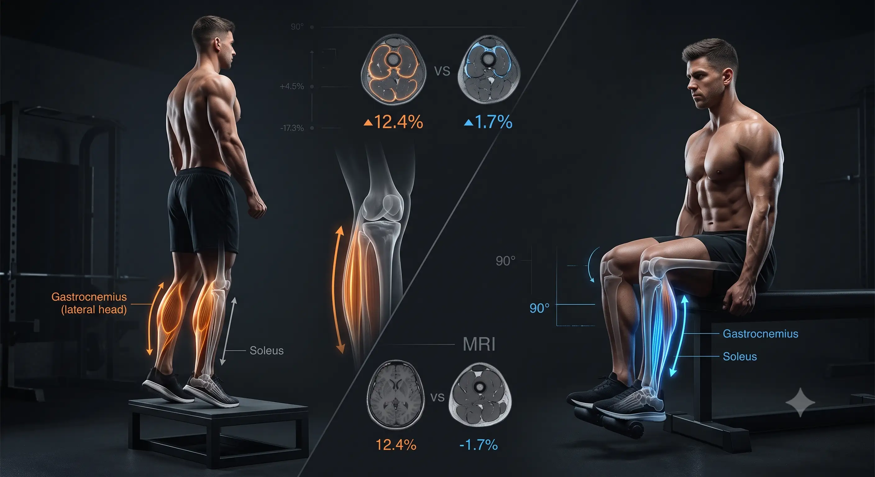 Standing vs Seated Calf Raises comparison for calf muscle growth